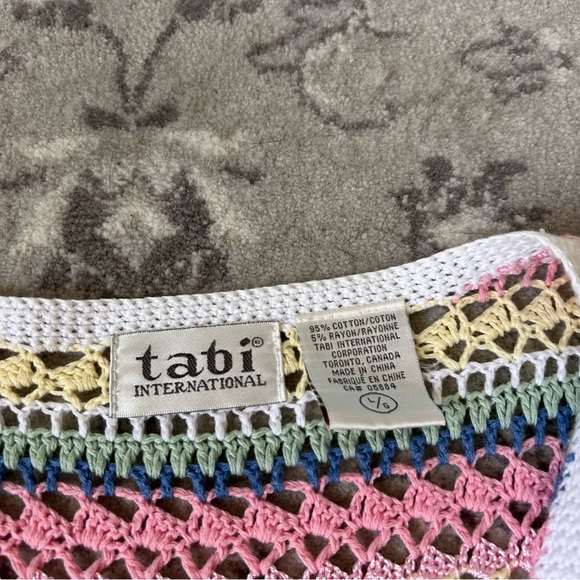 Vintage pastel indie retro cottagecore prairie Garden Open knit cardigan - Picture 6 of 8